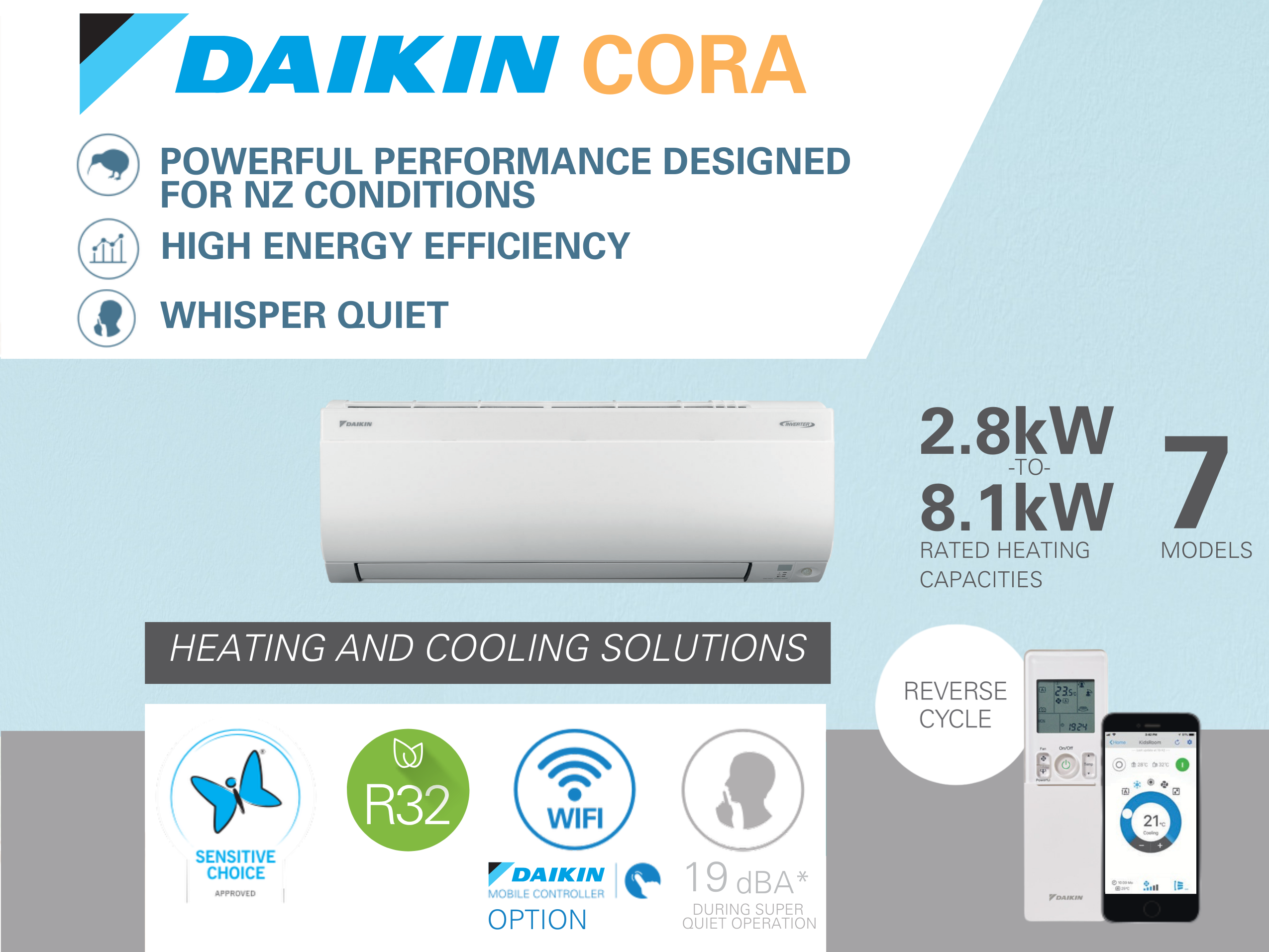 Daikin Cora Series Heat Pumps | Trusted Affordable NZ Distributor