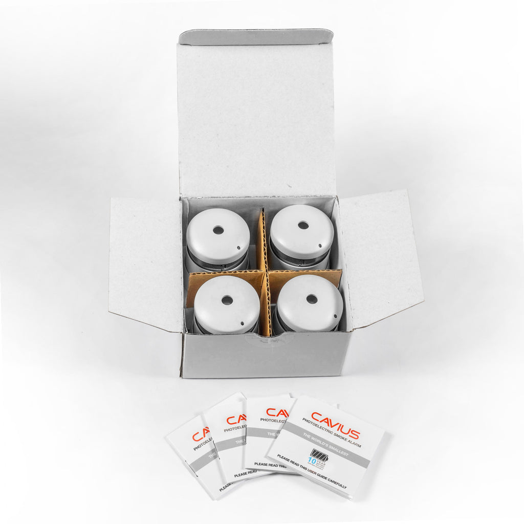 CAVIUS Nano 10‑Year Photoelectric Smoke Alarm – Trade Pack (Sealed)