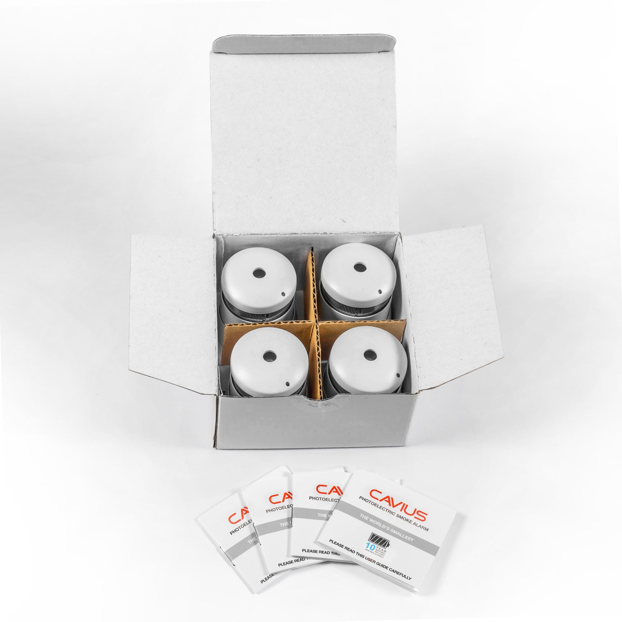 CAVIUS Nano 10‑Year Photoelectric Smoke Alarm – Trade Pack (Sealed)